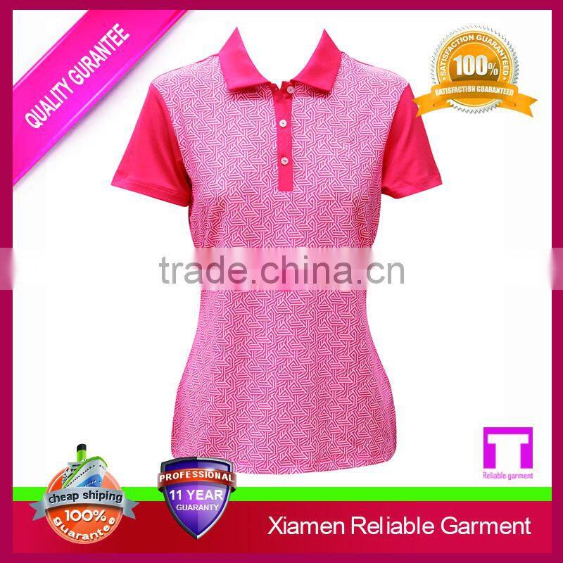 100% cotton body fit polo shirt, womens square and stripe polo shirt clothing wholesale manufacturers
