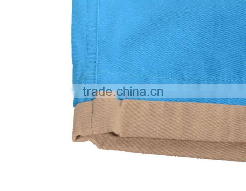 mens blue cotton twill cheap comfortable cargo short