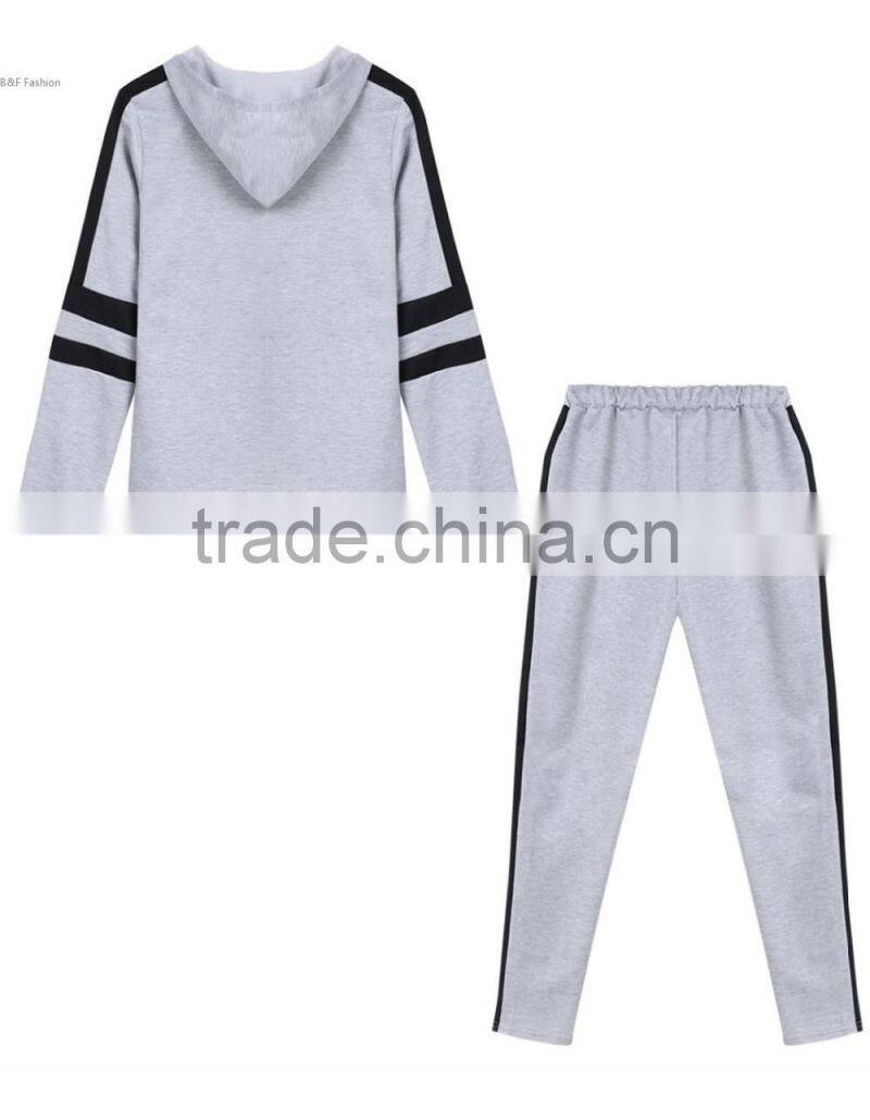 Womens Tracksuit Set 2016 Lady O Neck Long Sleeve Sweatshirt Tops Pants Suit Casual 2 piece Set women sweat suits sweatsuit