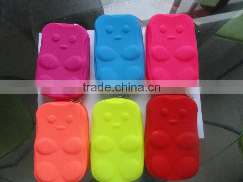 S80122A New 2017 Women Coin Purse Kids Wallet Silica Gel Kawaii Bag