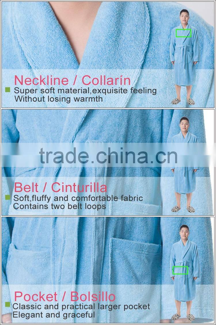Average Size Stock Customized Logo Cheap Cotton Hotel Bath Robe