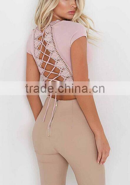 Runwaylover 117 Sexy Deep V-Neck Ladies 2017 Fashion Hollow Out Crop tops