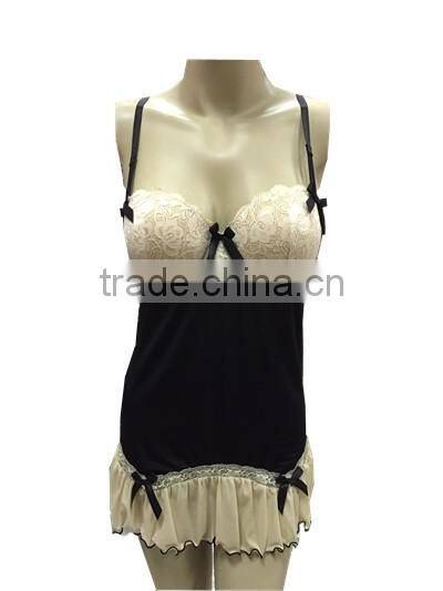 Shantou little lace on top night wear baby doll sexy lingerie rose team www.xxx.photo.com