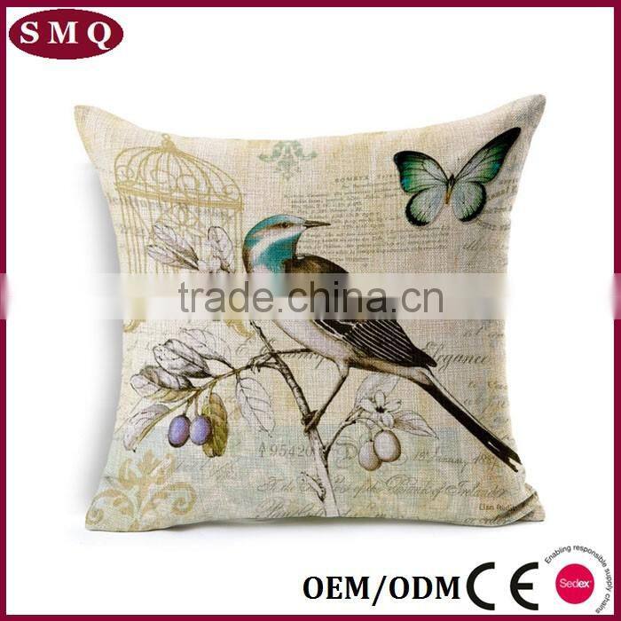 custom shaped outdoor bird sofa pillow cover cotton