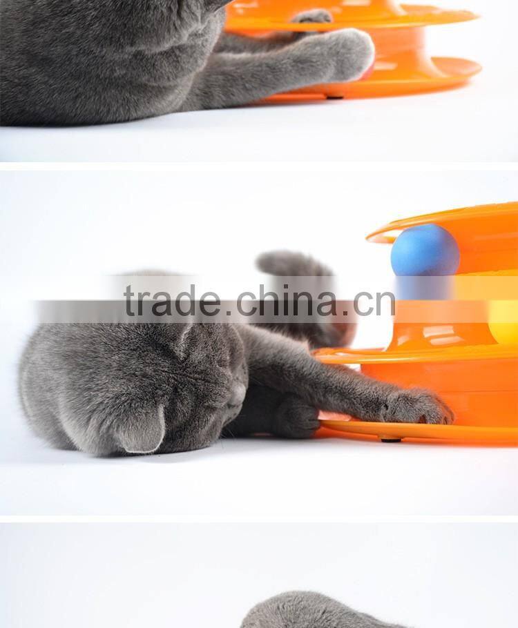 whosale Crazy Cat toy Three-Layer Turntable Cat Cat Ball