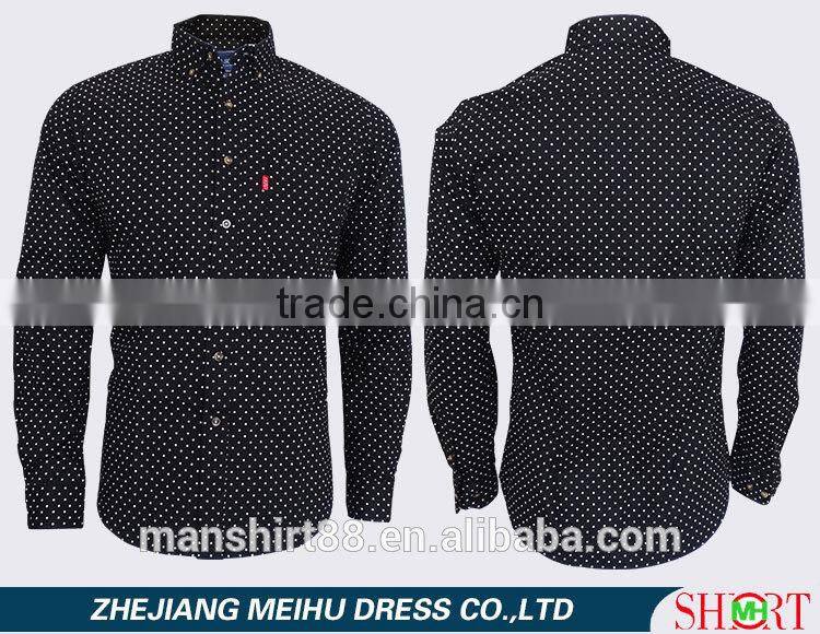 dotted cotton spandex denim shirts