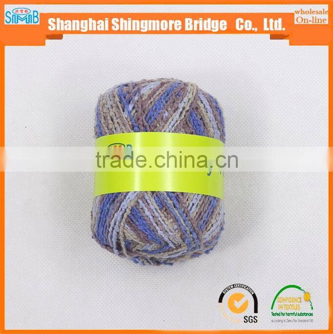 2017 new arrival high quality factory price cotton viscose blend yarn, 1/2.4Nm, space dyed hand knitting scraf hat sweater yarn