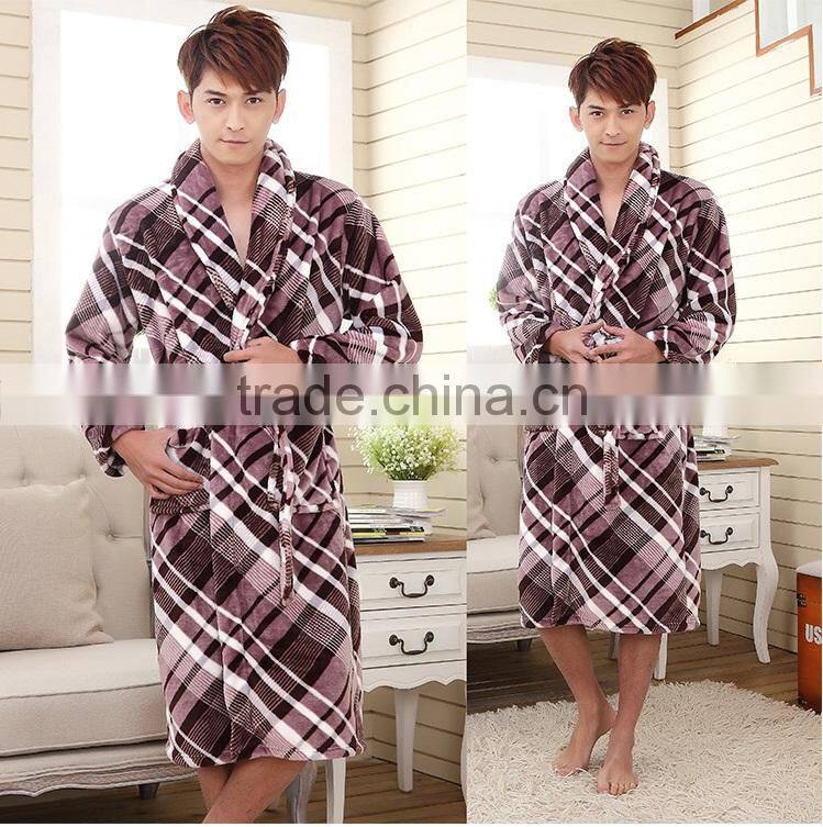 grid warm and sofft bathrobe