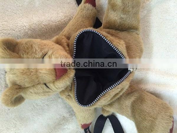 Kids plush animal backpack OEM plush teddy bear backpack