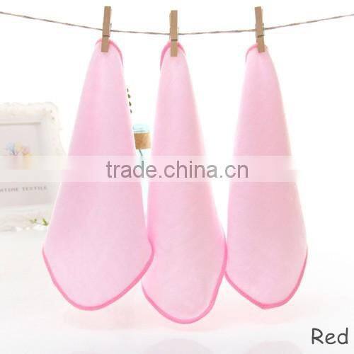 wholesale baby face and hand towel plain handkerchiefs colored washcloth