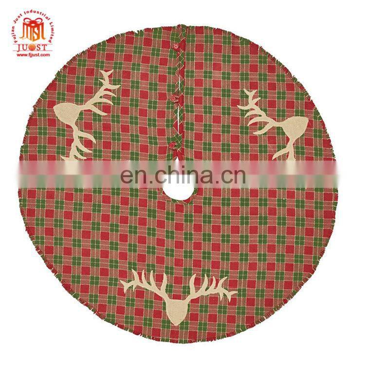 Popular Custom Ruffled Burlap Christmas Skirt Tree