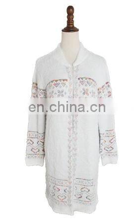 Long sleeve oversized knit womens long cardigan