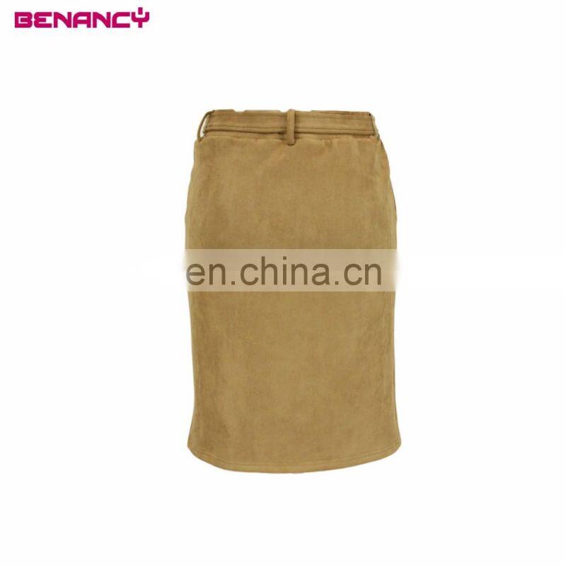 American Apparel Ladies Suede Pencil Bodycon Knee length Skirt