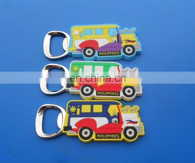 philippines national flag and map rectangle 3D travel gifts rubber magnetic bottle opener