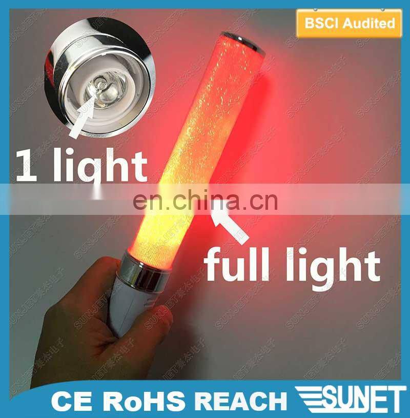 Concert battery operated color change controlled led glowsticks flashing cheering stick