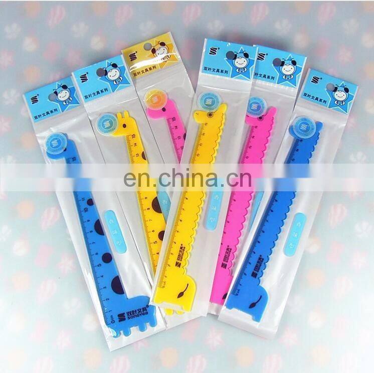 Kawaii Cartoon Small Animals Design Rulers Plastic Measuring Rulers School Set For Kids 150mm