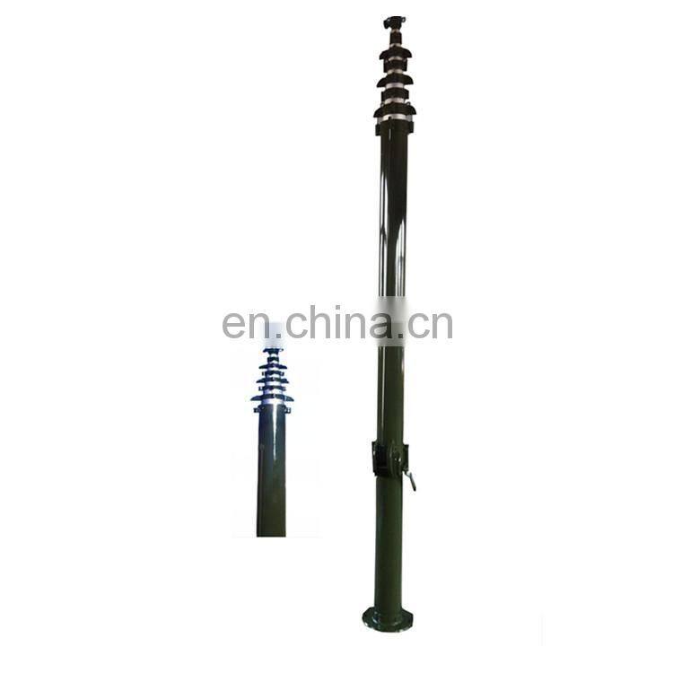 China 15m hand raised telescopic mast manual telescoping pole