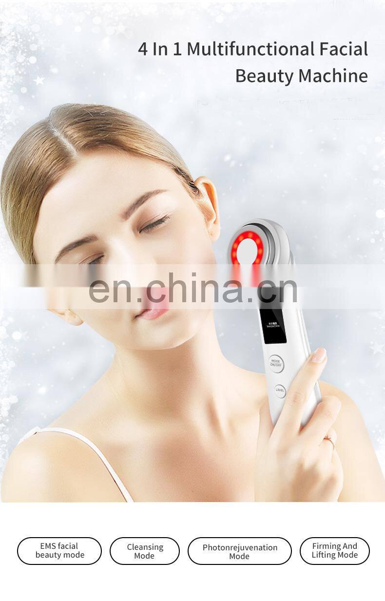 New Portable Waterproof R-F Radio Frequency EMS Massager Anti-aging Face Skin Care Wrinkle Removal Device for Travel