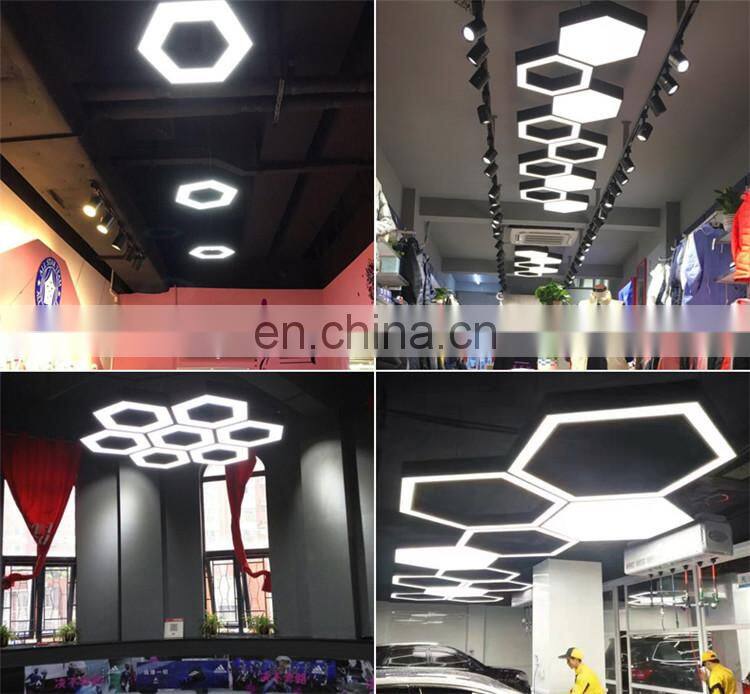 Creative personality hexagonal shape chandelier led honeycomb combination stitching office