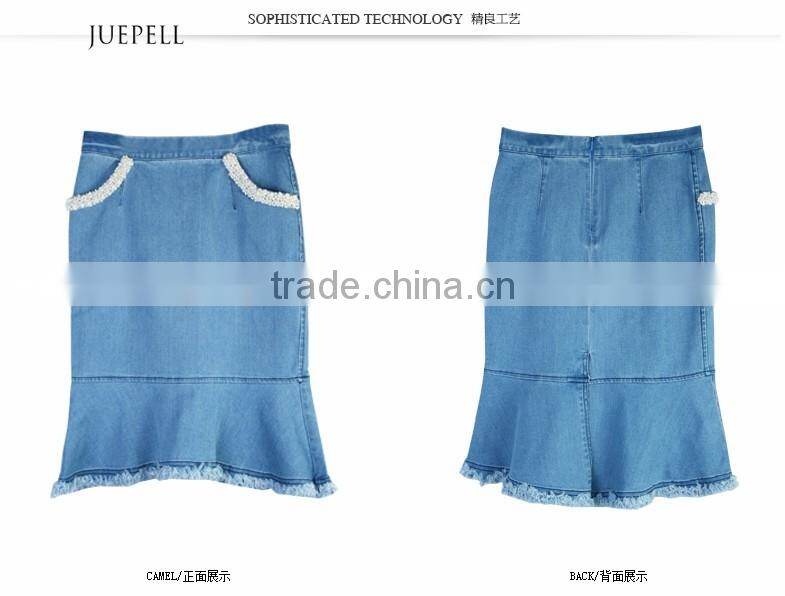 hot sell ladies latest denim skirt