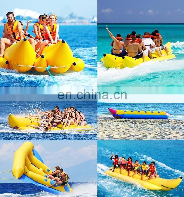 PVC Banana Boat Inflatable Water Game Floating Water Sea Flying Fish Banana Boat Banana for Sale