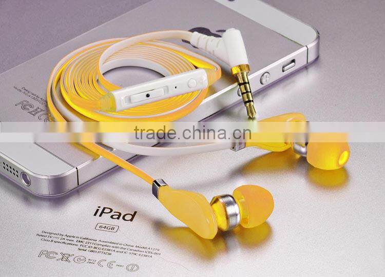 Wired earphones ,Sports Earphone with popular flat noodel cable
