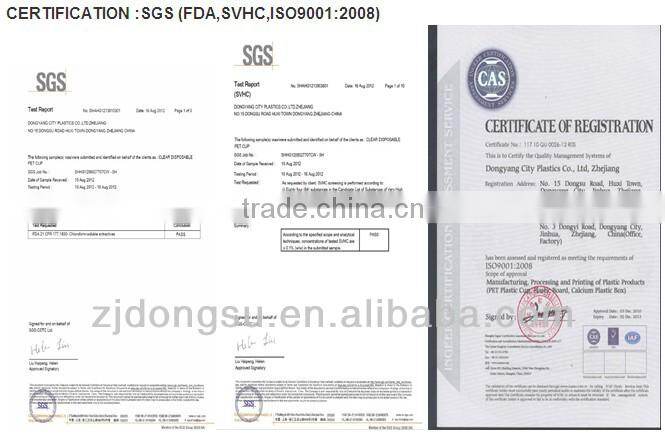 High Quality Custom Printed Plastic Cups Disposable Round Food Container Plastic Cups China Manufacturer Salad Cup