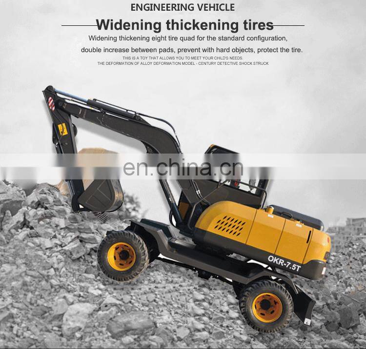 Construction machinery cheap 7.5T wheel excavator for sale