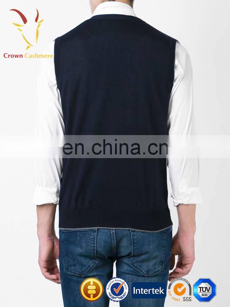 Mens Cashmere Sweater Vest , Sleeveless Sweater for Men