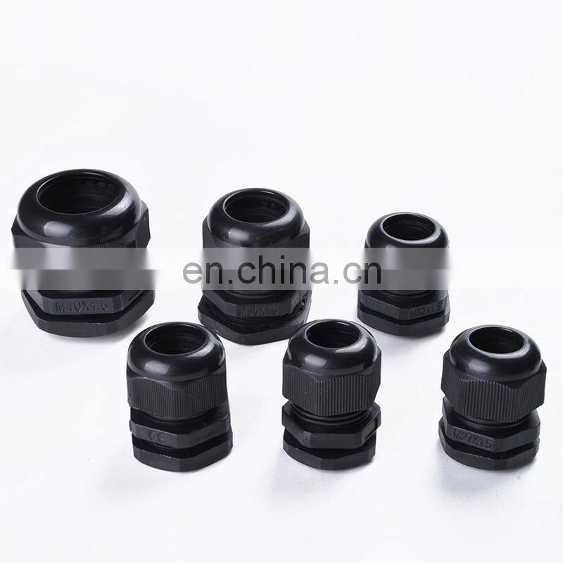 Nylon Cable Glands Waterproof Nylon Plastic Cable Wire White Black Glands Connector plastic Cable fixed head