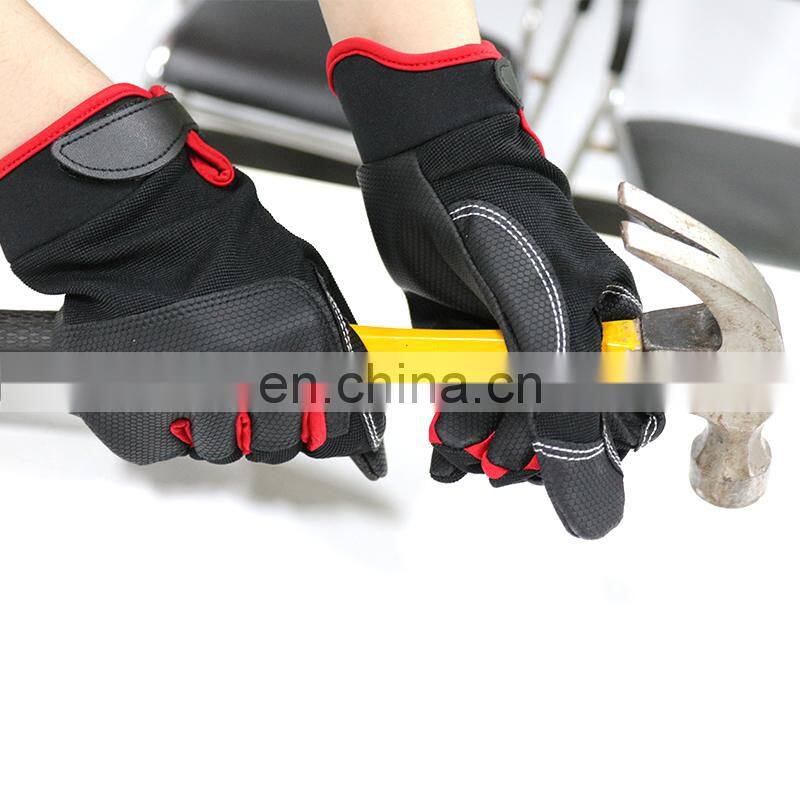 HY Breathable PU Palm for heavy machinery Gloves Durable Shrink Resistant Durable Shrink Resistant light breathable glove