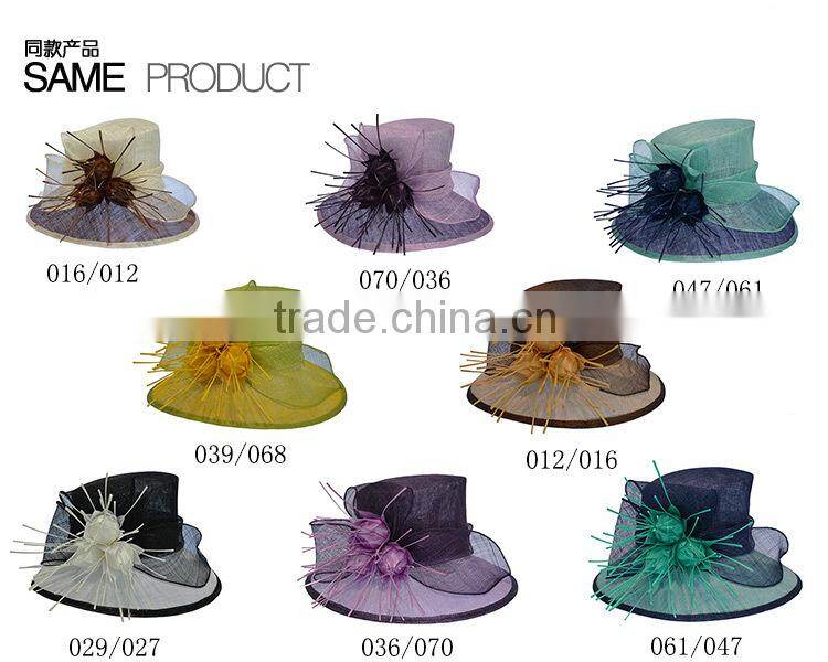New Design Women's Fancy Sinamay Church Hat Hot Sale