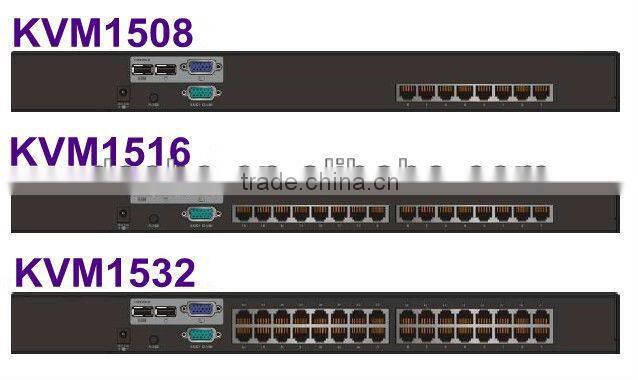 8 Port CAT5 PS/2+ USB modulized KVM Switch