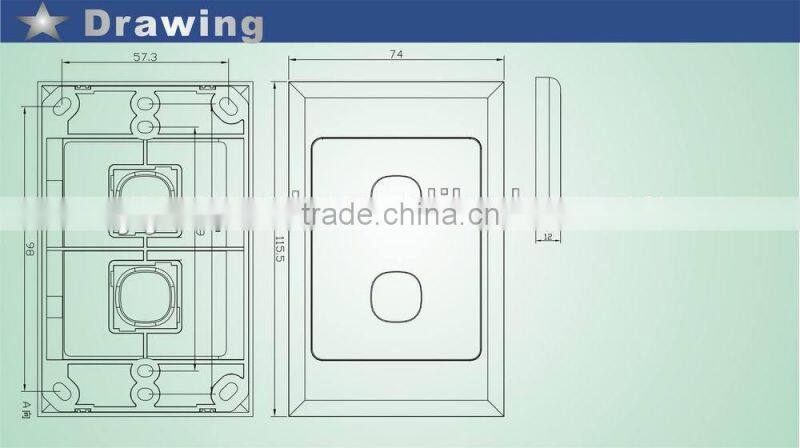 Australia 2Port fiber wall outlet