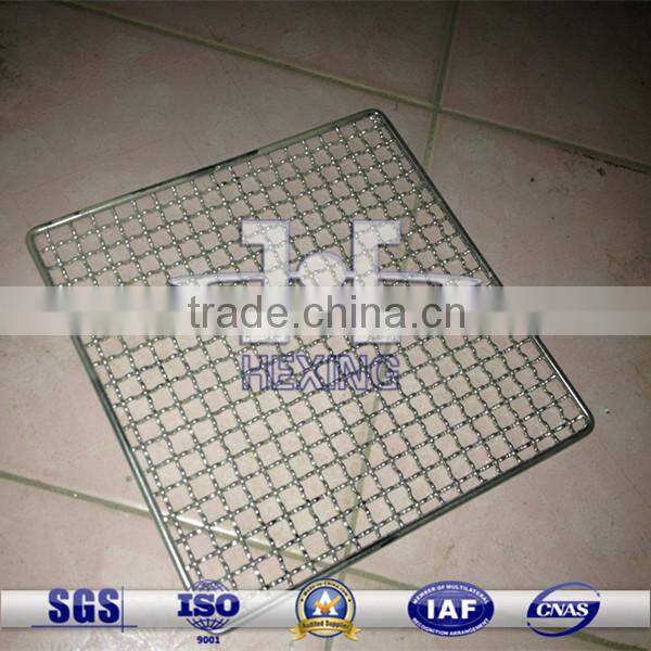 galvanized, stainless steel crimped barbecue wire mesh square type