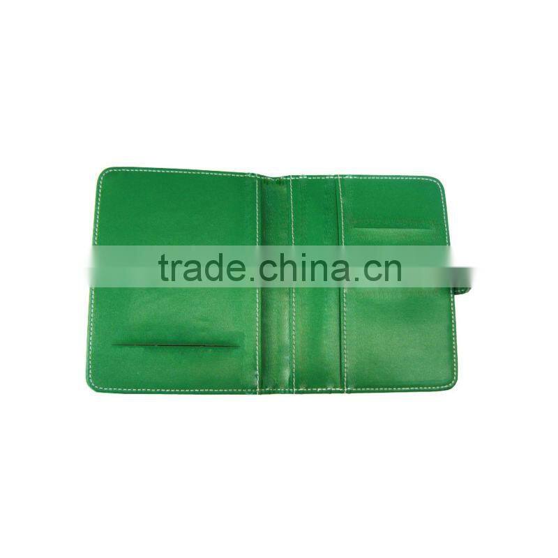 2013 new pro PU green note book card holder leather pocket business card cardboard business card holder