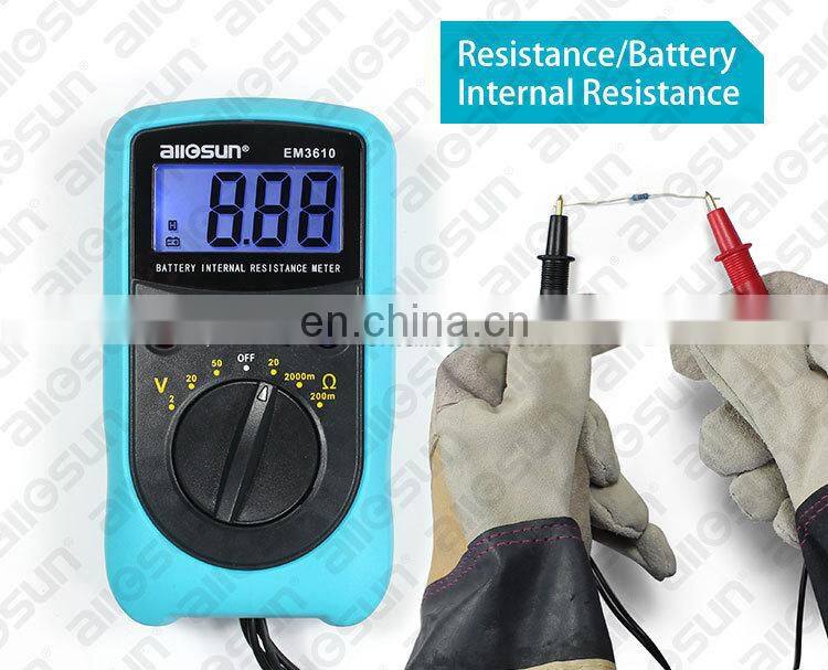 all-sun EM3610 Battery Internal Resistance Tester Meter Battery Voltage Temperature Coefficient Automotive Tester