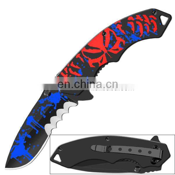 8.3 Inch aluminum handle stainless steel pocket folding outdoor camping knife