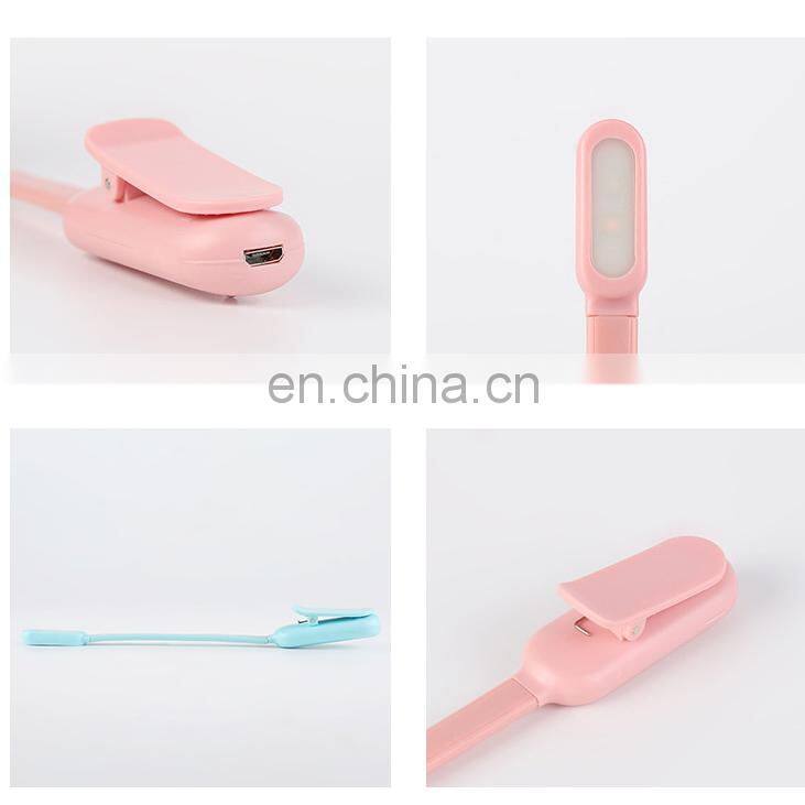 Pinbo USB Rechargeable Folding Led Reading Lamp With clip