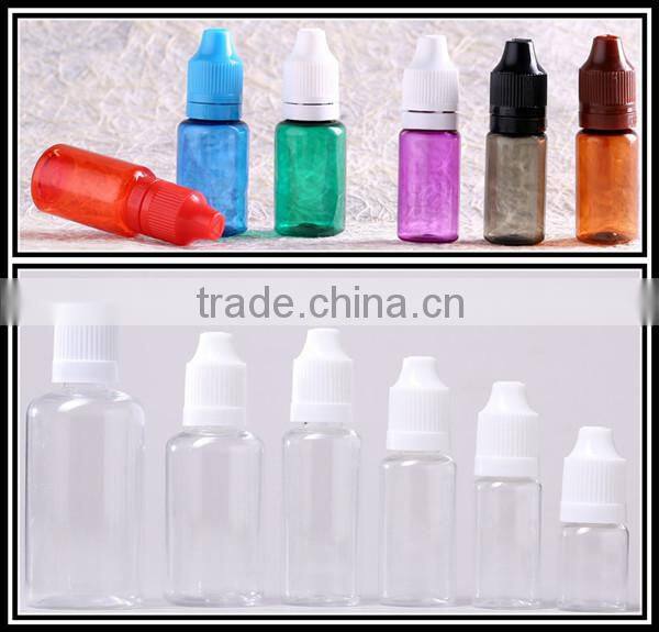 Wholesale e juice pet bottle 5ml plastic e liquid bottle with childproof cap e liquid bottle