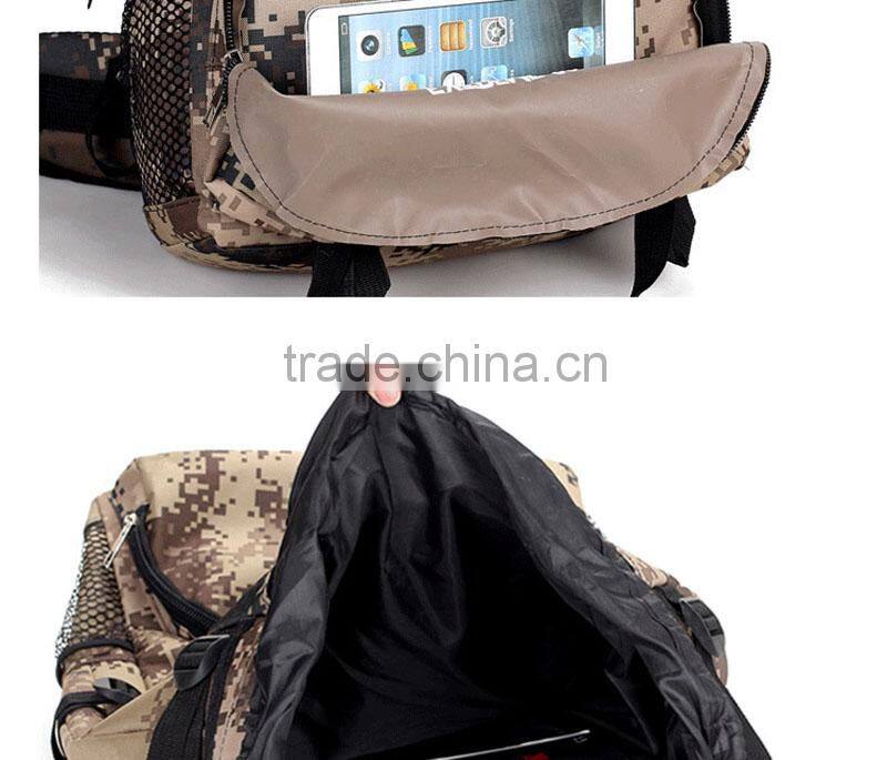 Army adjustable tactical outdoor camping hiking canvas backpacks traveling spotrs military backpack