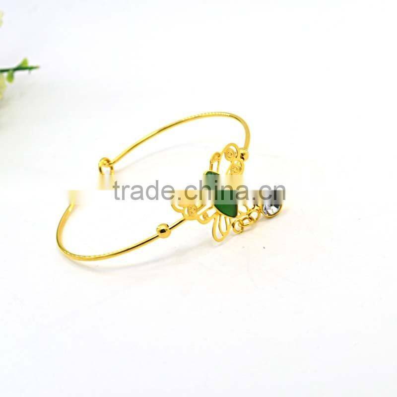 new fashion girls tops jewelry gold models bracelet metal butterfly charms bracelet