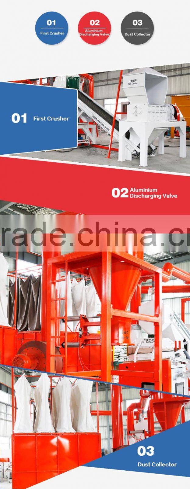 High Quality Proffesional Radiator Copper Aluminium Steel Seprapator Machine