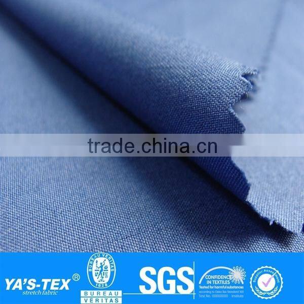 Blue Recycle Yarn Fabric 4 Way Stretch Fabric Polyester Fabric For Spring Autumn Sportswear Jacket Tie