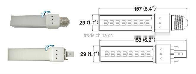 4pin led PL g24 light bulb 7W Tube lamp ROHS
