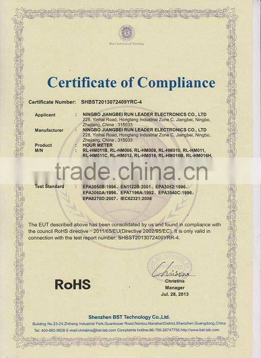 RL-HM011:Resettable Digital LCD Inductive Tachometer Hour Meter Used For jet engine,Gasoline Engine