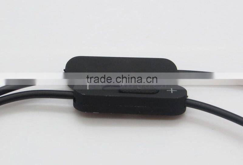 3.5mm Male- Female Headphone Earphone Splitter Cable Audio AUX Cable with Volume Control