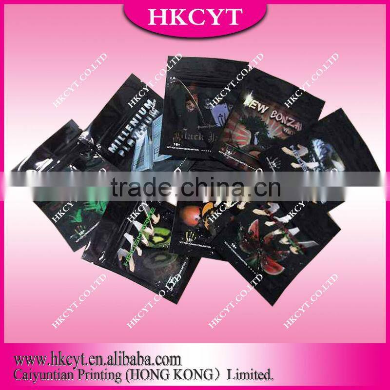 customized bags black diamond herbal incense bag