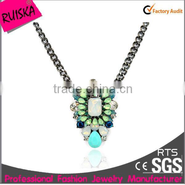 Colorful Costume Jewelry,Rhinestone Fashion Necklace, 2015 Pendant Necklace