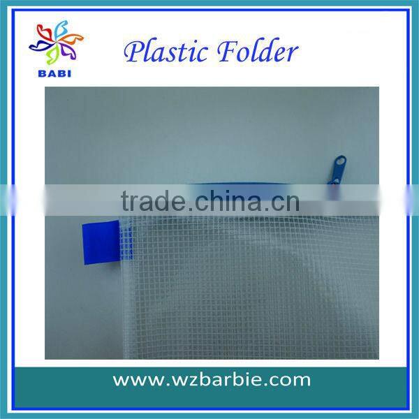 A4 Plastic Zip Folder